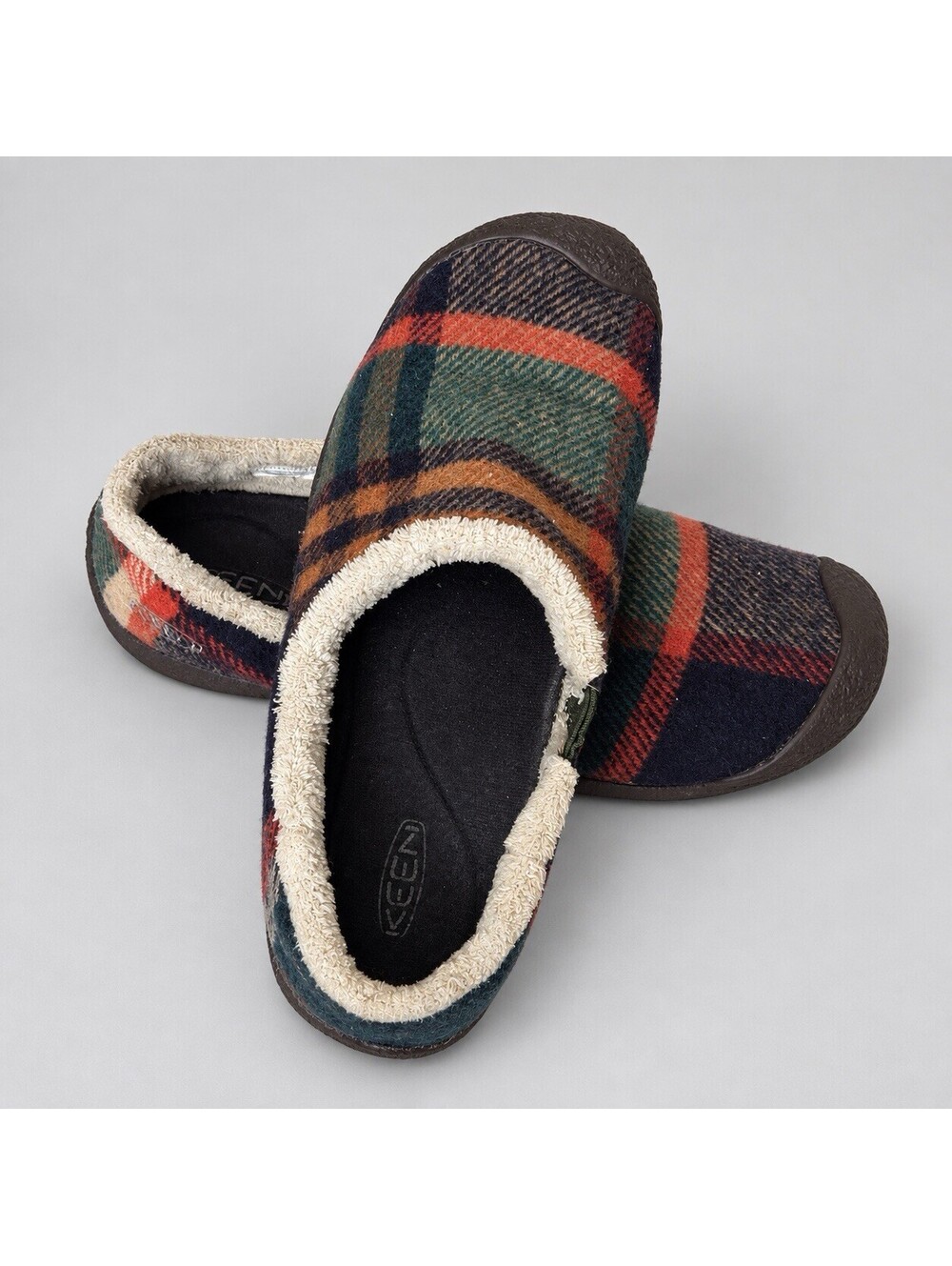 KEEN Howser II Women’s 10 Plaid Fleece Lined Slip On Slipper Shoes EU 40.5